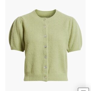 Doen Light Green Short Sleeve Cardigan